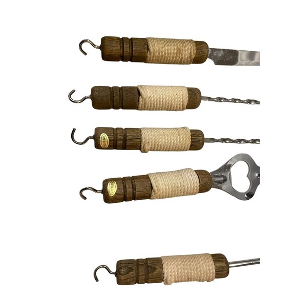 Vintage MCM Bar Tools Used Set of 6 Used - Picture 2 of 11